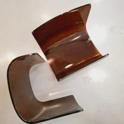 Pamono Marsala Chair with Ottoman by Michel Ducaroy for Ligne Roset, 1970s><noscript><img width=