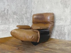 Sale Pamono Marsala Leather Armchair by Michel Ducoy for Ligne Roset, 1970