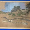 Online Pamono Marthe Orant, Breton Landscape, Watercolor and Gouache on Kraft Paper, Framed