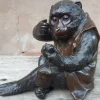 Clearance Pamono Masatsune, Japanese Meiji Okimono Sculpture of a Monkey, 1890s, Bronze