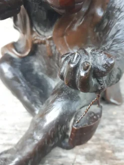 Clearance Pamono Masatsune, Japanese Meiji Okimono Sculpture of a Monkey, 1890s, Bronze