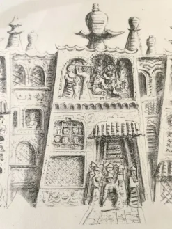 Pamono Massimo Campigli, The Palazzo Del Gran Can, 1959, Ink & Paper, Lithograph><noscript><img width=