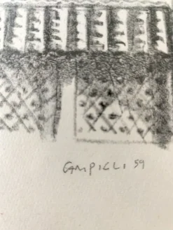 Pamono Massimo Campigli, The Palazzo Del Gran Can, 1959, Ink & Paper, Lithograph><noscript><img width=
