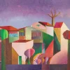 Pamono Massimo Sonnino, Cottages in Tuscany, Acrylic Painting, 1999> Painting