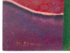 Pamono Massimo Sonnino, Cottages in Tuscany, Acrylic Painting, 1999><noscript><img width=
