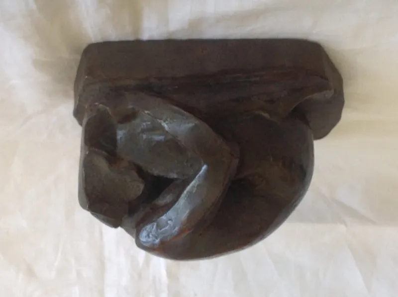 Pamono Masson, Crouching Woman Sculpture, 2000s, Bronze> Sculpture