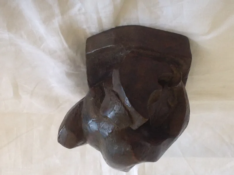 Pamono Masson, Crouching Woman Sculpture, 2000s, Bronze> Sculpture