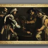 Best Pamono Master of the Flagellation of Cesena, The Morra Players, 1620, Oil on Canvas, Framed