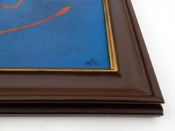 New Pamono Matt Rix, Naive Style Giant Squid & Sail Ship, Oil on Board, Framed