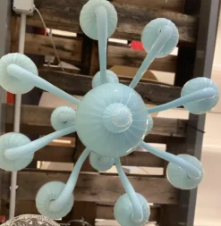 Pamono Matte Light-Blue Murano Style Glass Chandelier from Simoeng><noscript><img width=