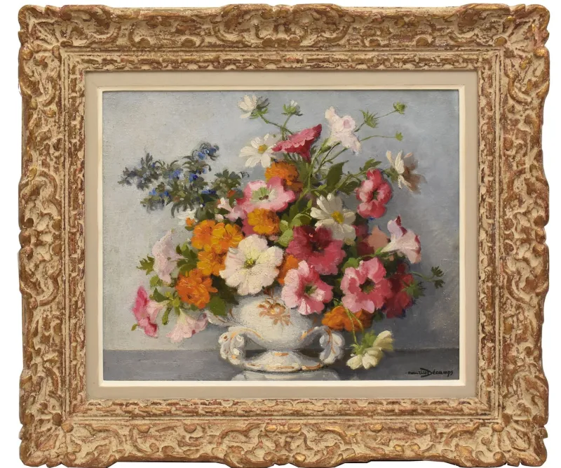 Pamono Maurice Alfred Decamps, Art Deco Still Life, 1920s-1940s, Oil on Canvas> Art Deco