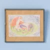 Pamono Maurice Blond, Resting Horse, Coloured Pencil on Paper, 1973> Work On Paper