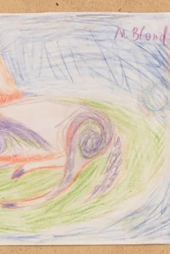 Pamono Maurice Blond, Resting Horse, Coloured Pencil on Paper, 1973><noscript><img width=