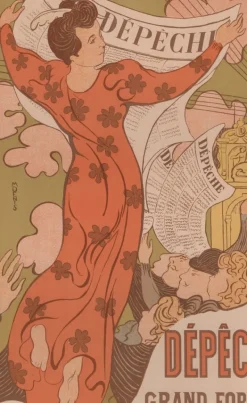 Outlet Pamono Maurice Denis, La Dêpêche from Les Maîtres de L'Affiche, 1898, Original Lithograph