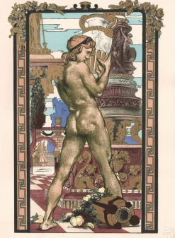 Pamono Maurice Desvallières, Porteur d'Amphore, 1898, Original Lithograph><noscript><img width=