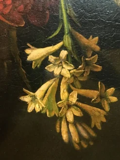 Pamono Maximilian Ciccone, Italian Still Life of Flowers, Oil on Canvas, Framed><noscript><img width=