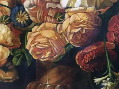 Pamono Maximilian Ciccone, Italian Still Life of Flowers, Oil on Canvas, Framed><noscript><img width=