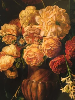 Pamono Maximilian Ciccone, Italian Still Life of Flowers, Oil on Canvas, Framed><noscript><img width=