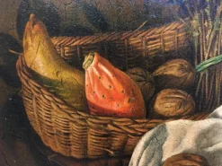 Pamono Maximilian Ciccone, Italian Still Life of Flowers & Fruit, Oil on Canvas, Framed><noscript><img width=