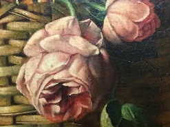 Pamono Maximilian Ciccone, Italian Still Life of Flowers & Fruit, Oil on Canvas, Framed><noscript><img width=