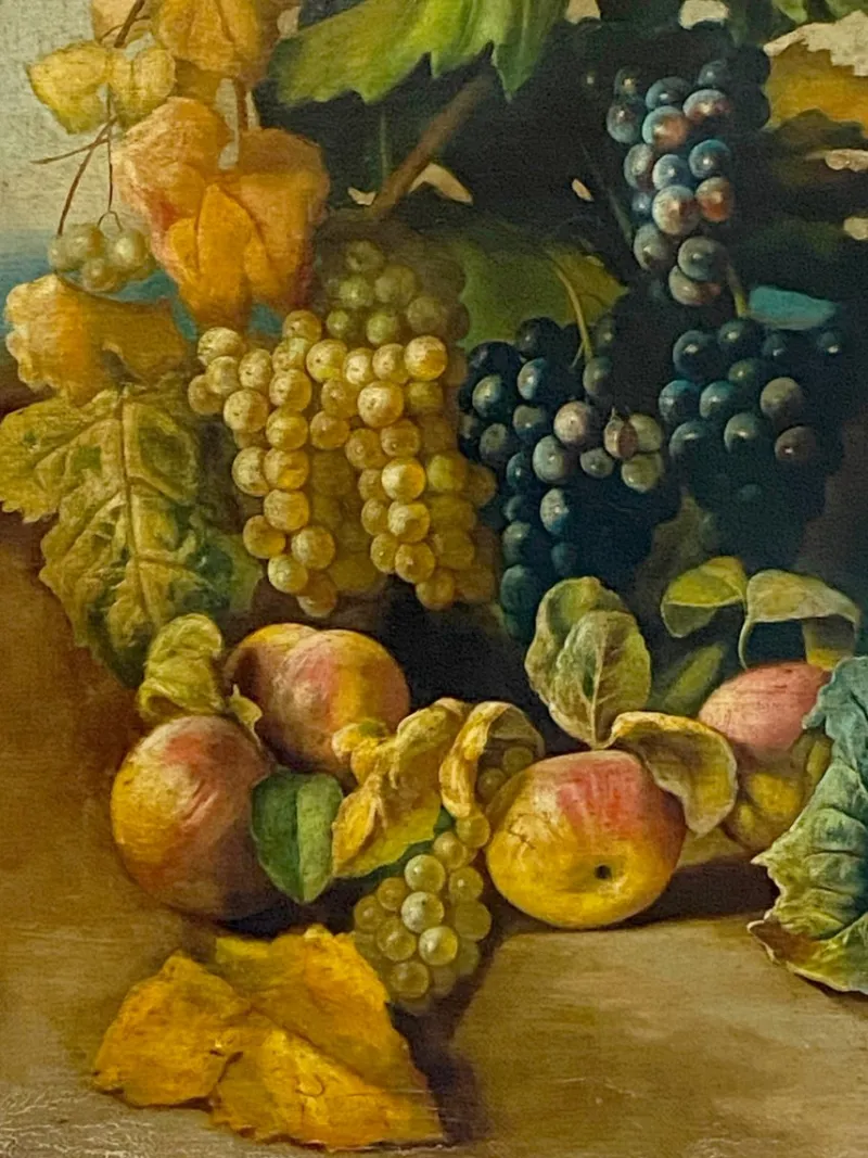 Pamono Maximilian Ciccone, Italian Still Life, Oil on Canvas, Framed> Old Masters