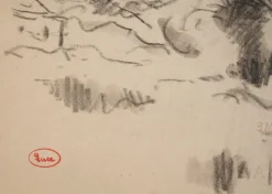 Pamono Maximilien Luce, Study of a Tree, Original Signed Drawing><noscript><img width=