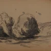 Discount Pamono Maximilien Luce, The Oak Field, Original Signed Drawing