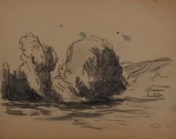 Discount Pamono Maximilien Luce, The Oak Field, Original Signed Drawing