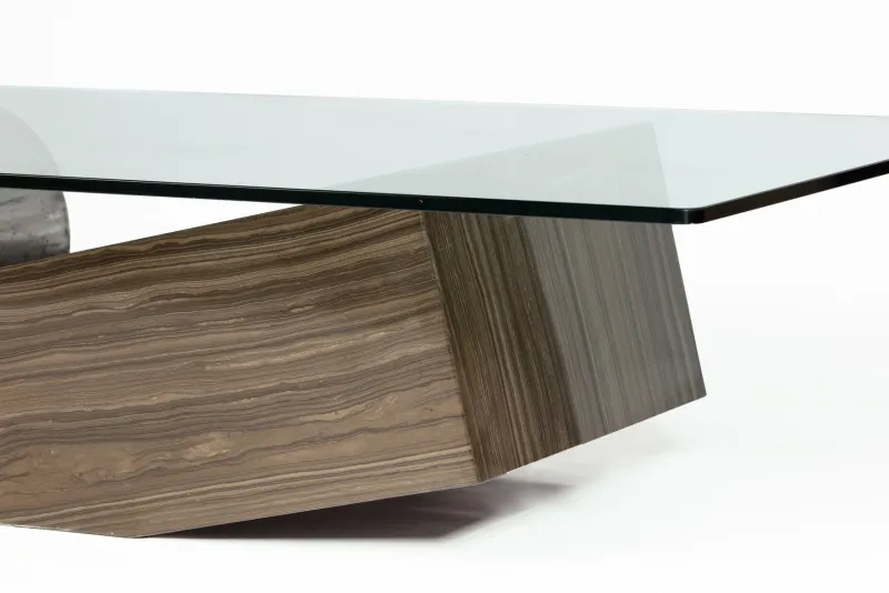 New Pamono Medes Coffee Table in Wenge Marble and Devastated Iron Metal and Glass by Joaquín Moll for Meddel