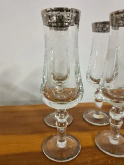 New Pamono Medici Glasses in Crystal and Platinum, Set of 24