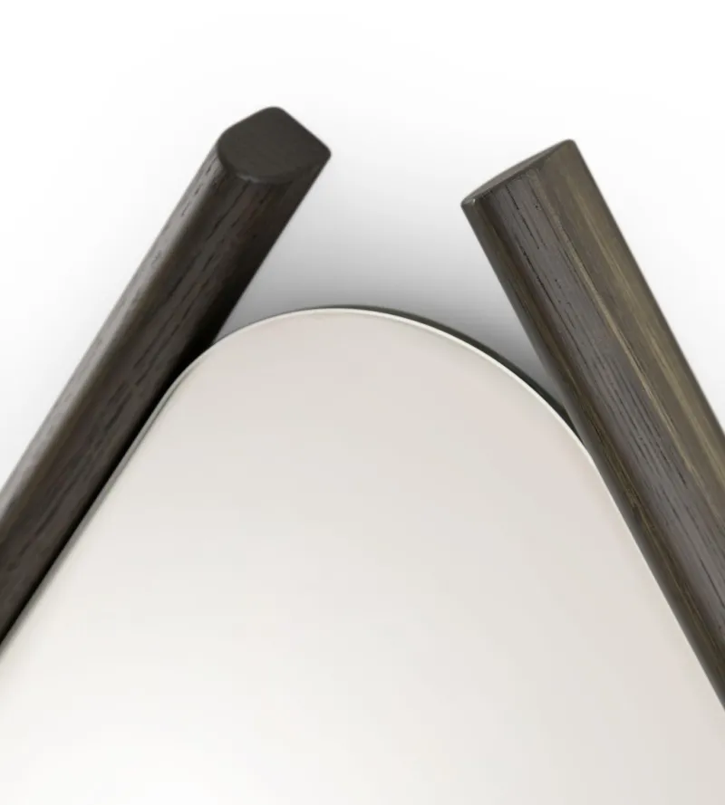 Pamono Medium Laguna Oak Wood Eye Mirror by Morica Design> Mirrors
