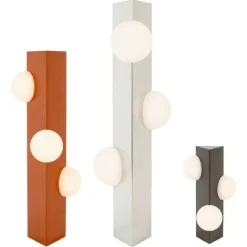 Outlet Pamono Medium Orange Glaze Sfera Floor Lamp by Pulpo