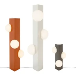 Outlet Pamono Medium Orange Glaze Sfera Floor Lamp by Pulpo