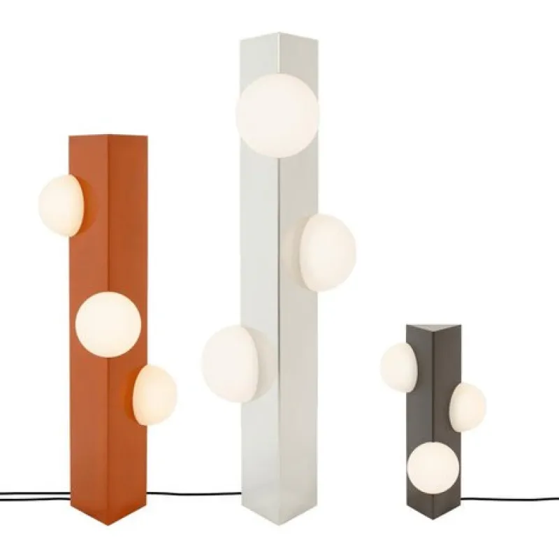 Outlet Pamono Medium Orange Glaze Sfera Floor Lamp by Pulpo