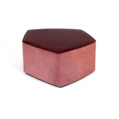 Outlet Pamono Medium Pouf in Vegetable Leather with Suede and Poplar Plywood by Oscar Maschera