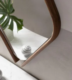 Hot Pamono Medium Walnut Wood Eye Mirror by Morica Design