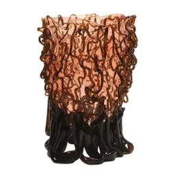 Pamono Medusa Vase in Clear Pink and Clear Brown by Gaetano Pesce for Fish Design> Tabletop