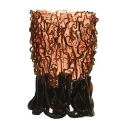 Pamono Medusa Vase in Clear Pink and Clear Brown by Gaetano Pesce for Fish Design><noscript><img width=