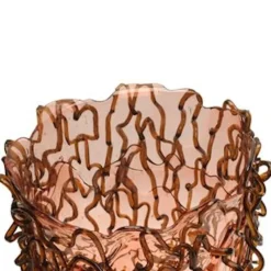 Pamono Medusa Vase in Clear Pink and Clear Brown by Gaetano Pesce for Fish Design><noscript><img width=
