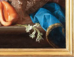 Pamono Meiffren Conte or Comte, Still Lifes with Jugs and Shell, Oil on Canvases, 17th Century, Framed, Set of 2><noscript><img width=