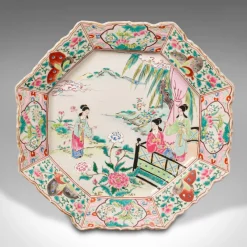 Pamono Meiji Era Victorian Ceramic Serving Plate, Japan, 1890s> Serving Dishes