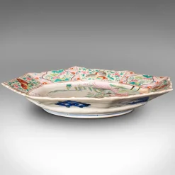 Pamono Meiji Era Victorian Ceramic Serving Plate, Japan, 1890s><noscript><img width=