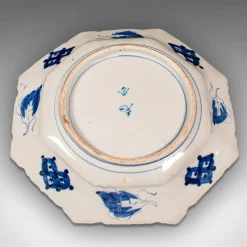Pamono Meiji Era Victorian Ceramic Serving Plate, Japan, 1890s><noscript><img width=
