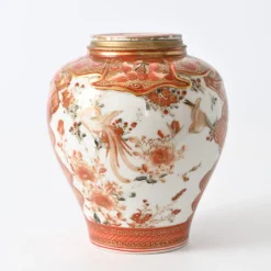 Pamono Meiji Period Japanese Kutani Ware Porcelain Ginger Jar, 1880s><noscript><img width=