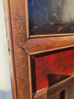 Pamono Meiji Screen with Lacquer Panels, Japan, Late 19th Century><noscript><img width=