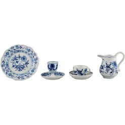 Hot Pamono Meissen Blue Porcelain Coffee Service, 1890s, Set of 5