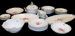 Pamono Meissen Porcelain Plates, 1930s, Set of 30> Serving Dishes