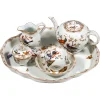 Outlet Pamono Meissen Tea Service with Bird and Insect Painting and Gold, Germany, 1820, Set of 6