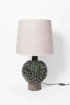 Pamono Melides Green and Black Terracota Lamp by Barracuda Interiors> Table Lamps
