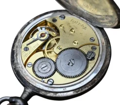 Pamono Mens Pocket Watch in Silver from Omega><noscript><img width=